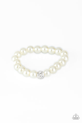 Paparazzi POSHing Your Luck - White Bracelet