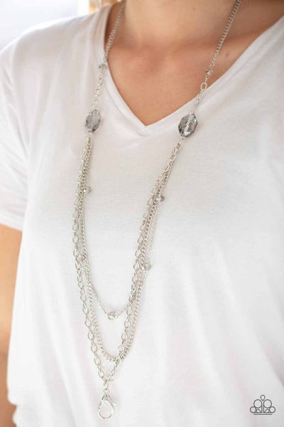 Paparazzi Dare To Dazzle Lanyard - Silver