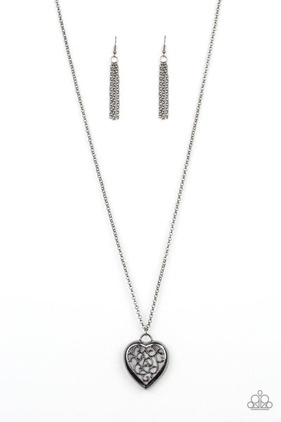 Paparazzi Victorian Valentine - Black Necklace
