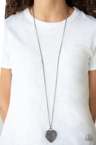 Paparazzi Victorian Valentine - Black Necklace