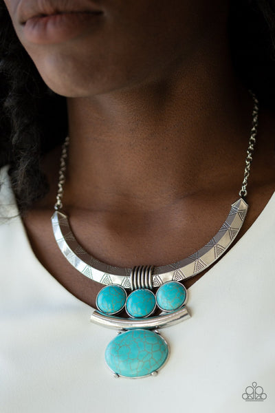 Paparazzi Commander In Chiefette - Blue Necklace