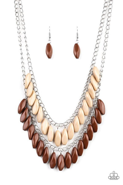 Paparazzi Beaded Boardwalk - Brown