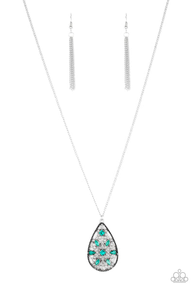 Paparazzi Gala Glimmer - Green Necklace