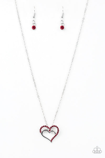 Paparazzi Heart To HEARTTHROB - Red Necklace