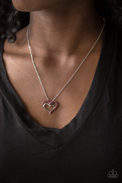 Paparazzi Heart To HEARTTHROB - Red Necklace