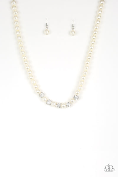 Paparazzi Posh Boss - White Necklace