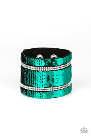 Paparazzi MERMAID Service - Green Bracelet