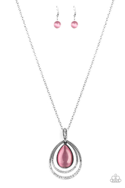Paparazzi GLOW and Tell - Pink Necklace