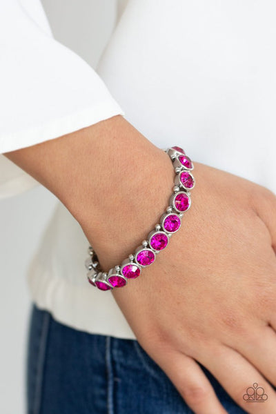 Paparazzi Sugar-Coated Sparkle - Pink Bracelet