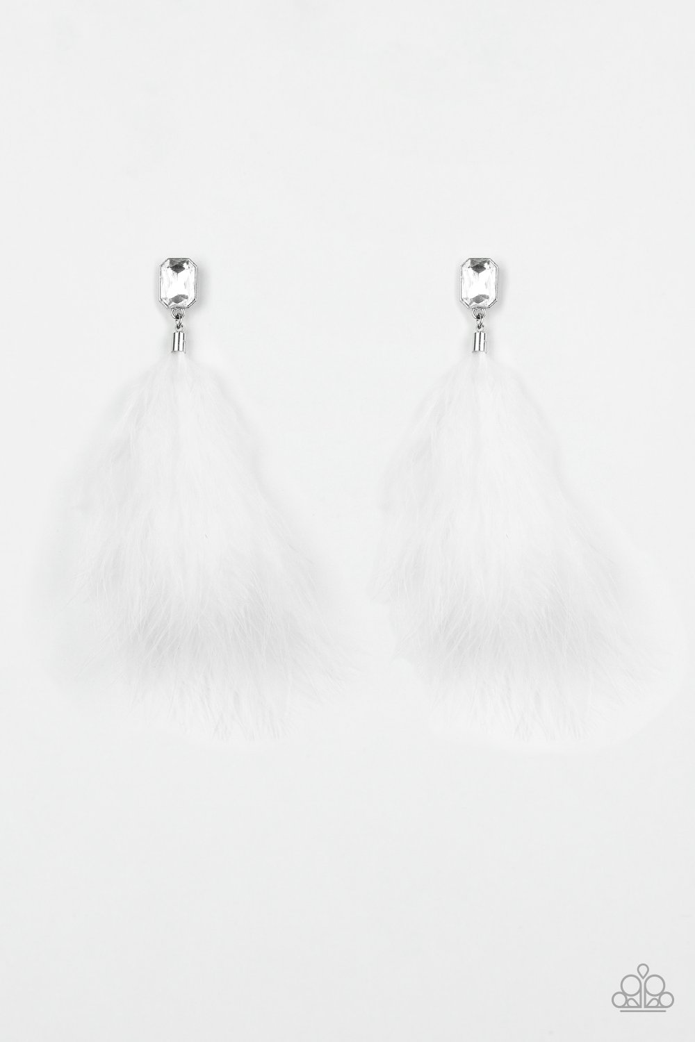 Paparazzi The SHOWGIRL Must Go On! - White Earrings
