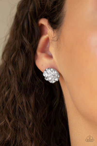 Paparazzi Diamond Daze - White Earrings
