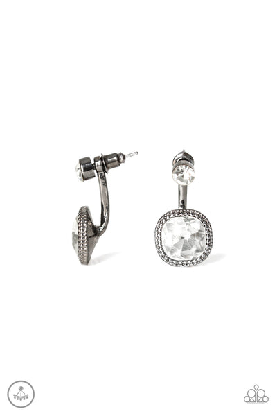 Paparazzi Celebrity Cache - Black Earrings