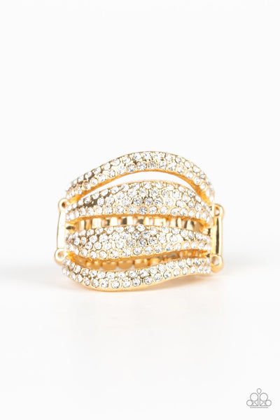 Paparazzi Roll Out The Diamonds - Gold Rings