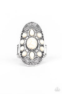 Paparazzi Stone Sunrise - White Ring