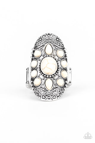 Paparazzi Stone Sunrise - White Ring