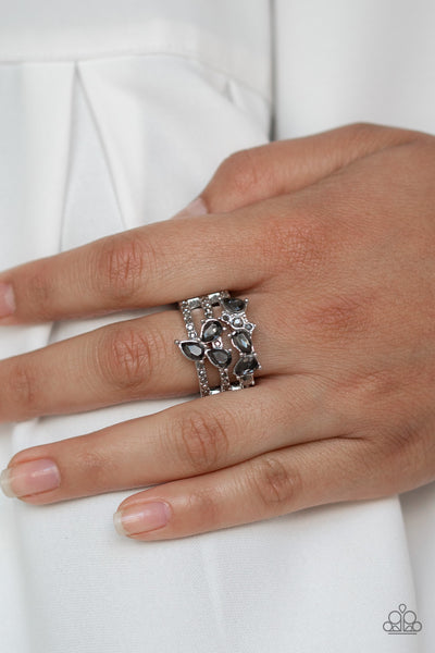 Paparazzi Blink Back TIERS - Silver Ring