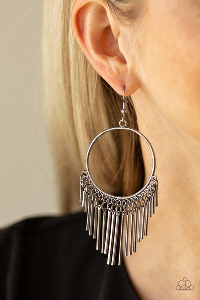Paparazzi SOL Food - Black Earrings