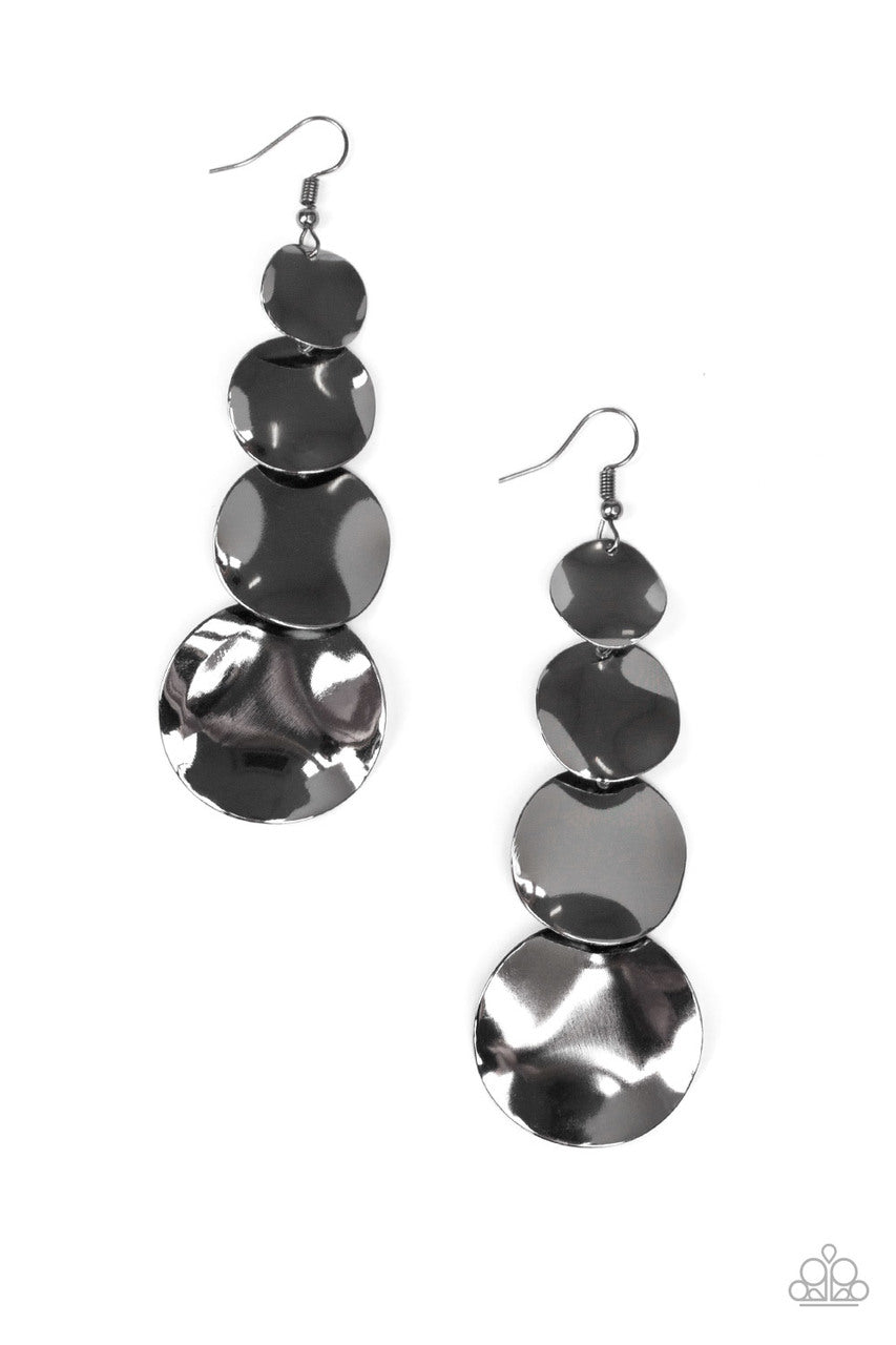 Paparazzi Modern Mecca - Black Earrings