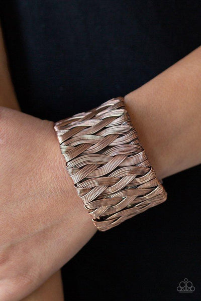 Paparazzi Take It or WEAVE It - Copper Bracelet
