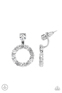 Paparazzi Diamond Halo - White Earrings