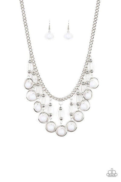Paparazzi Cool Cascade - White Necklace
