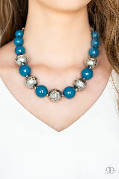Paparazzi Floral Fusion - Blue Necklace