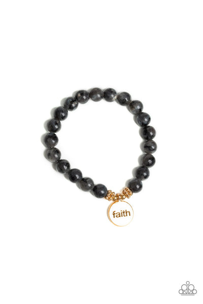 Paparazzi FAITH It, Till You Make It - Black Bracelet