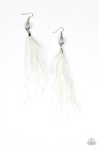 Paparazzi Showgirl Showcase - White Earrings