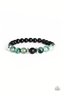 Paparazzi World Peace - Green Bracelet