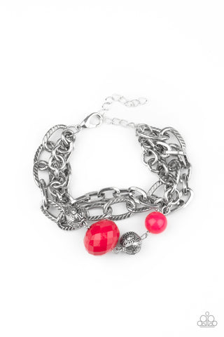 Paparazzi Mega Malibu - Pink Bracelet