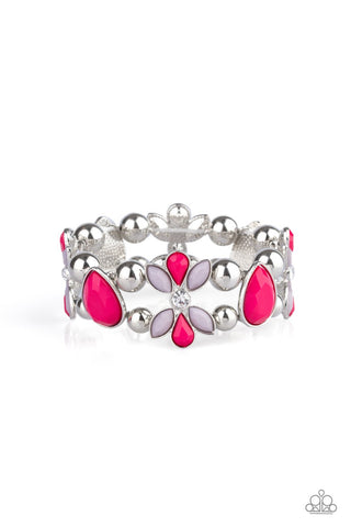 Paparazzi Fabulously Flourishing - Pink Bracelet