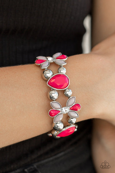 Paparazzi Fabulously Flourishing - Pink Bracelet