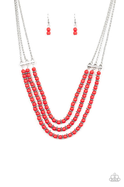 Paparazzi Terra Trails - Red