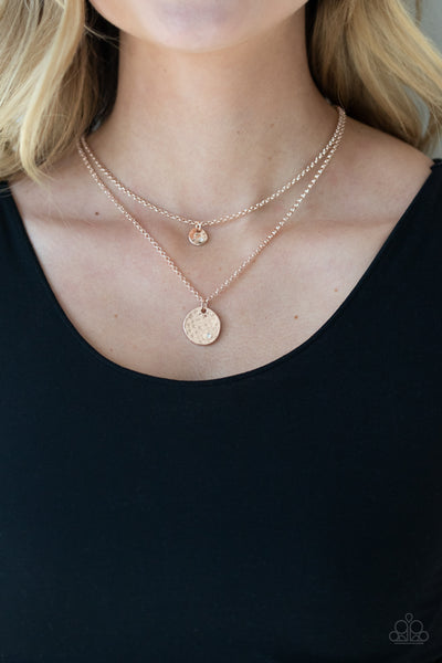 Paparazzi Modern Minimalist - Rose Gold Necklace