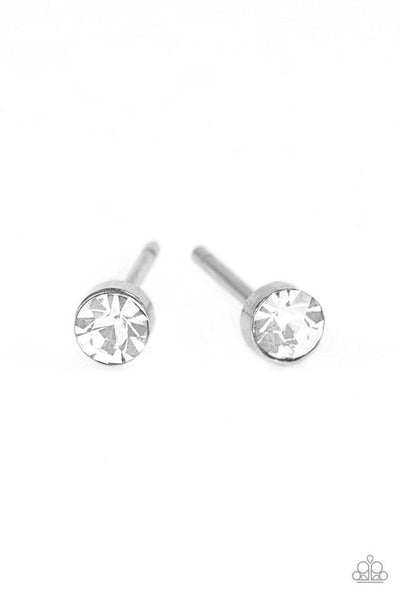 Paparazzi Dainty Decor - White Earrings