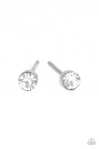 Paparazzi Dainty Decor - White Earrings