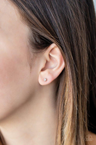 Paparazzi Dainty Decor - White Earrings