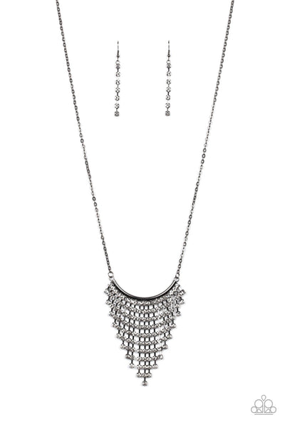 Paparazzi Glitter Bomb - Black Necklace
