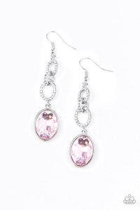 Paparazzi Extra Ice Queen - Pink Earrings