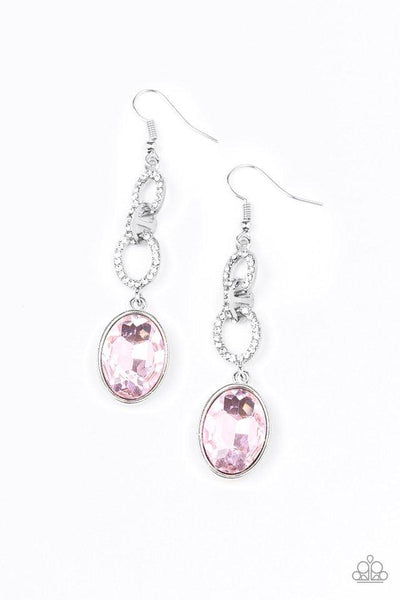 Paparazzi Extra Ice Queen - Pink Earrings