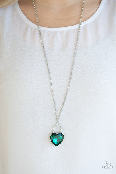 Paparazzi Locked in Love - Green Necklace