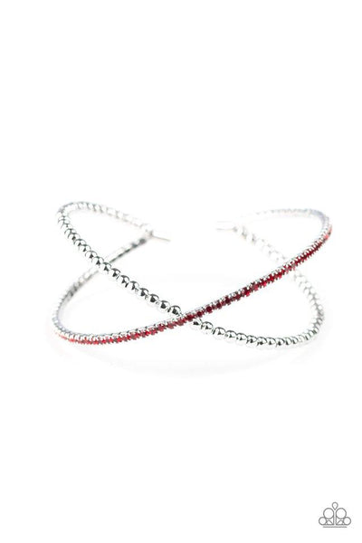 Paparazzi Chicly Crisscrossed - Red Bracelet