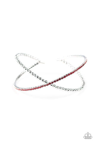 Paparazzi Chicly Crisscrossed - Red Bracelet