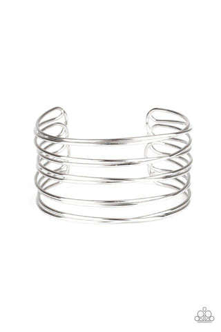Paparazzi HAUTE Wired - Silver