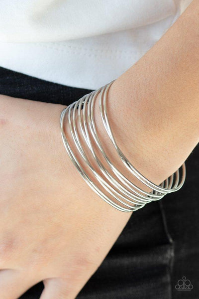 Paparazzi HAUTE Wired - Silver