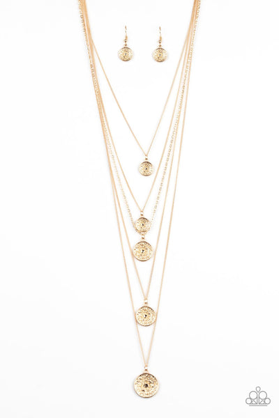 Paparazzi Medallion Marvel - Gold Necklace