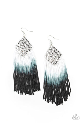 Paparazzi Dip In - Black Earrings