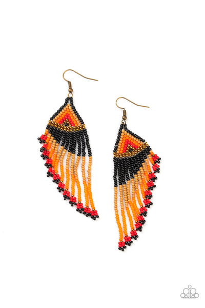 Paparazzi Rainbow Winds - Black Earrings