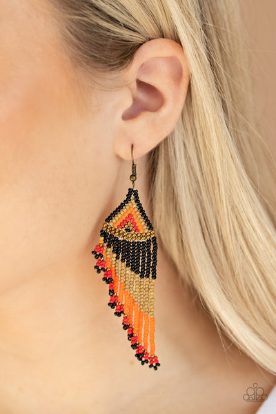 Paparazzi Rainbow Winds - Black Earrings
