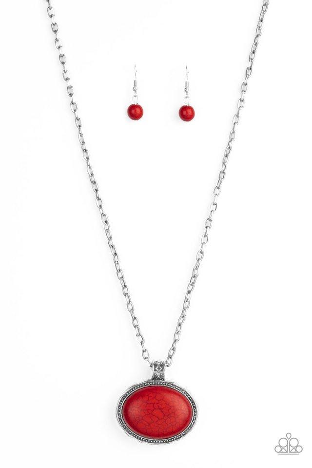 Paparazzi Sedimentary Colors - Red Necklace